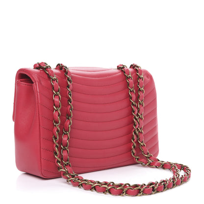 Chanel Lambskin Borse Romane Single Flap Dark Pink 2 of 10