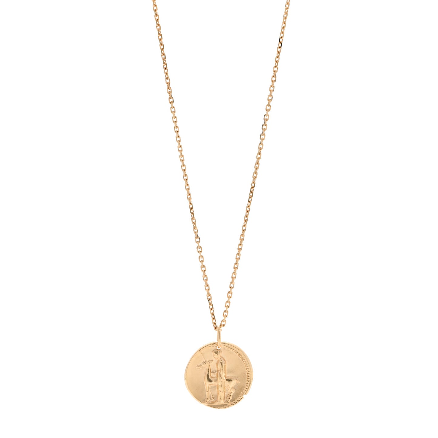 18K Yellow Gold Zodiac Virgo Pendant Necklace