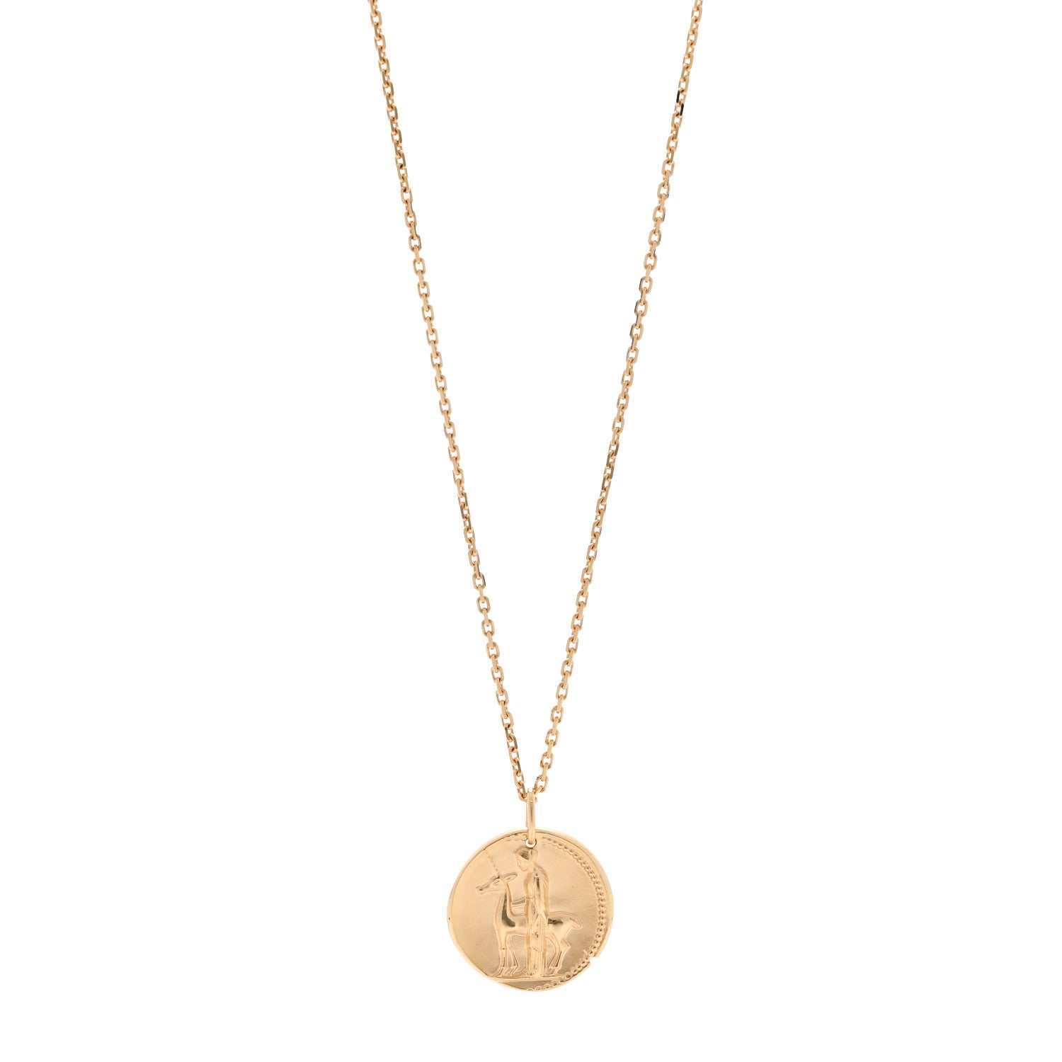 Van Cleef & Arpels 18K Yellow Gold Zodiac Virgo Pendant Necklace 1 of 6
