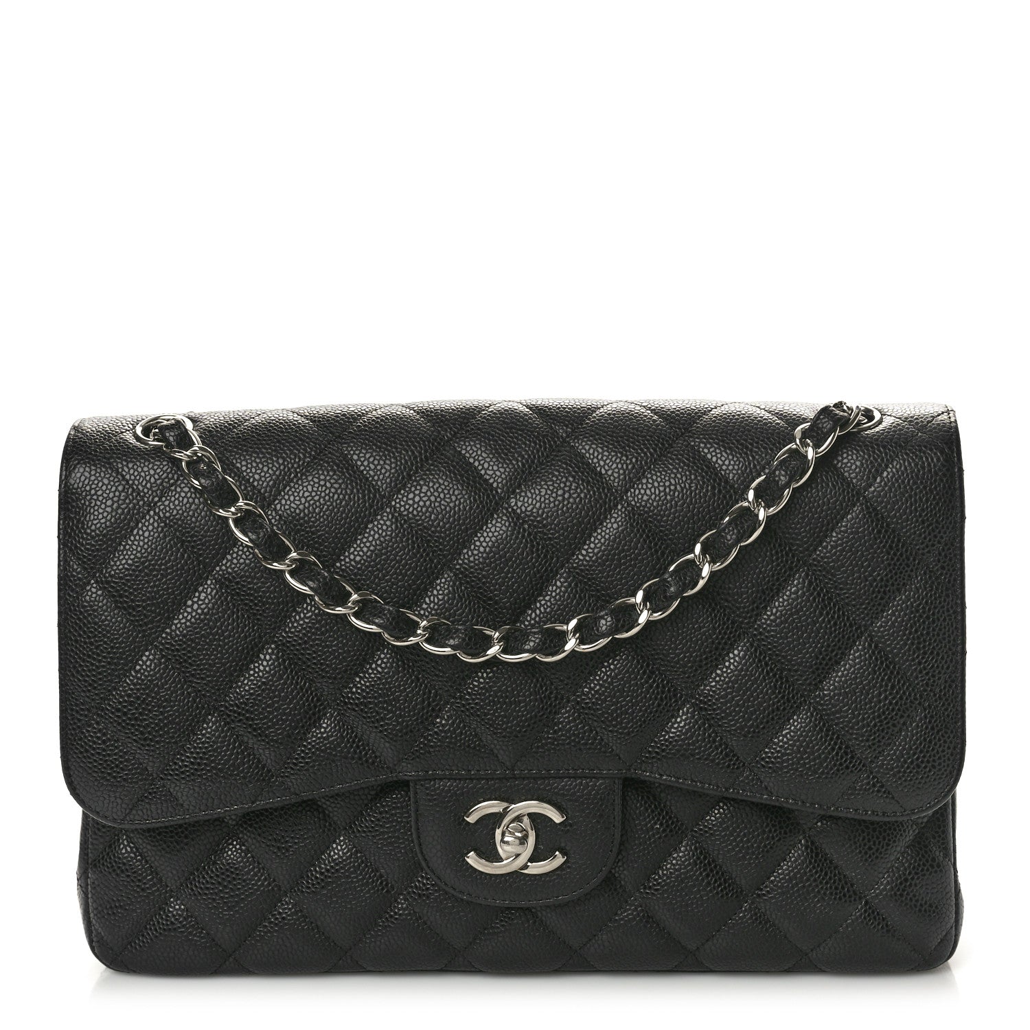 Chanel Caviar Quilted Jumbo Double Flap Black 1 of 11