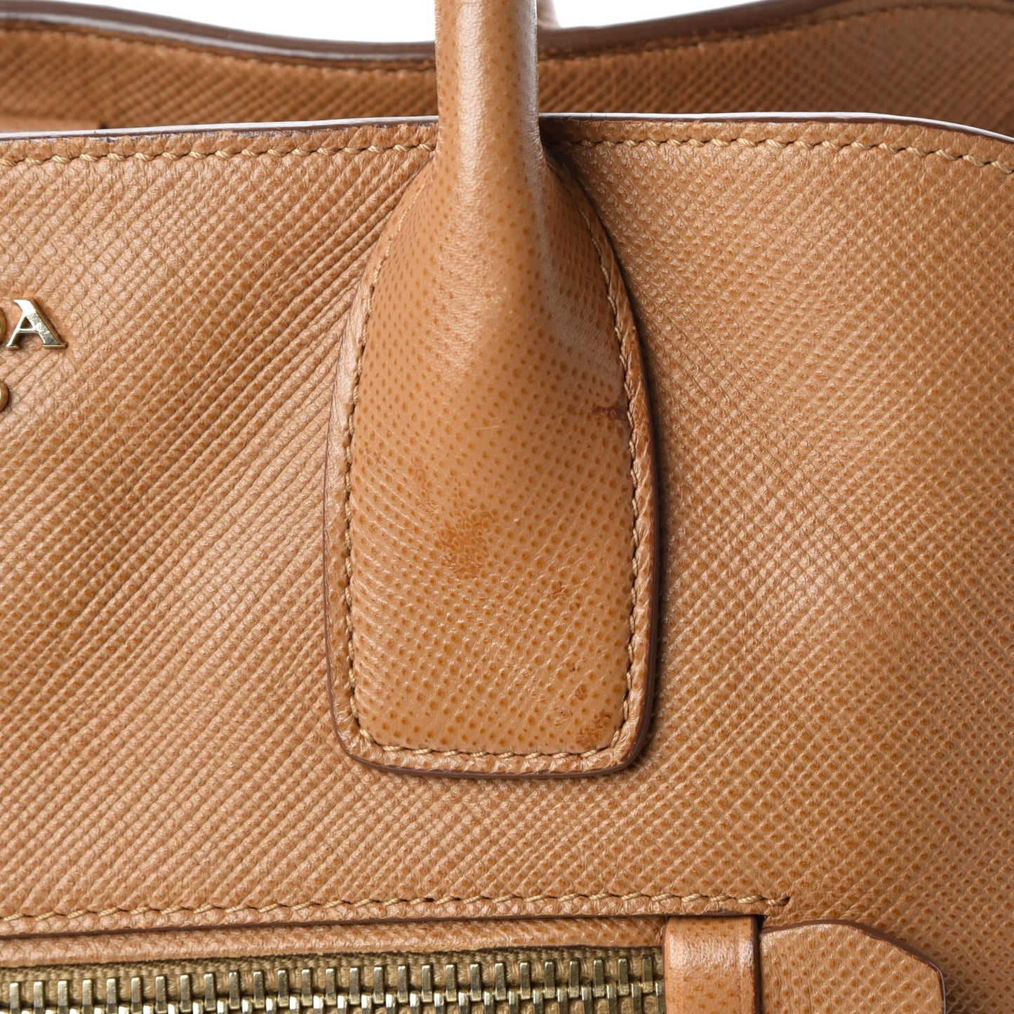 Saffiano Cuir Open Promenade Tote Caramel