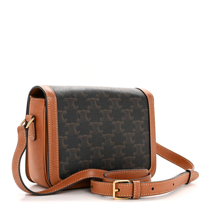 Celine Calfskin Triomphe Canvas Teen Triomphe Bag Tan 3 of 13