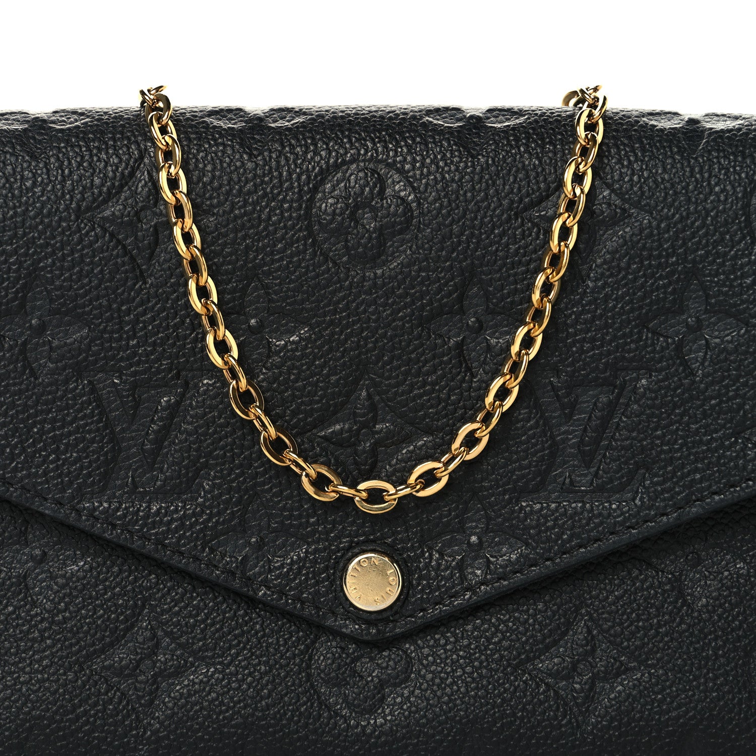 Louis Vuitton Empreinte Pochette Felicie Chain Wallet Black 7 of 9