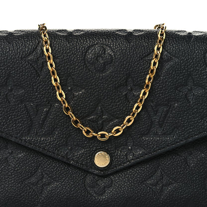 Louis Vuitton Empreinte Pochette Felicie Chain Wallet Black 7 of 9