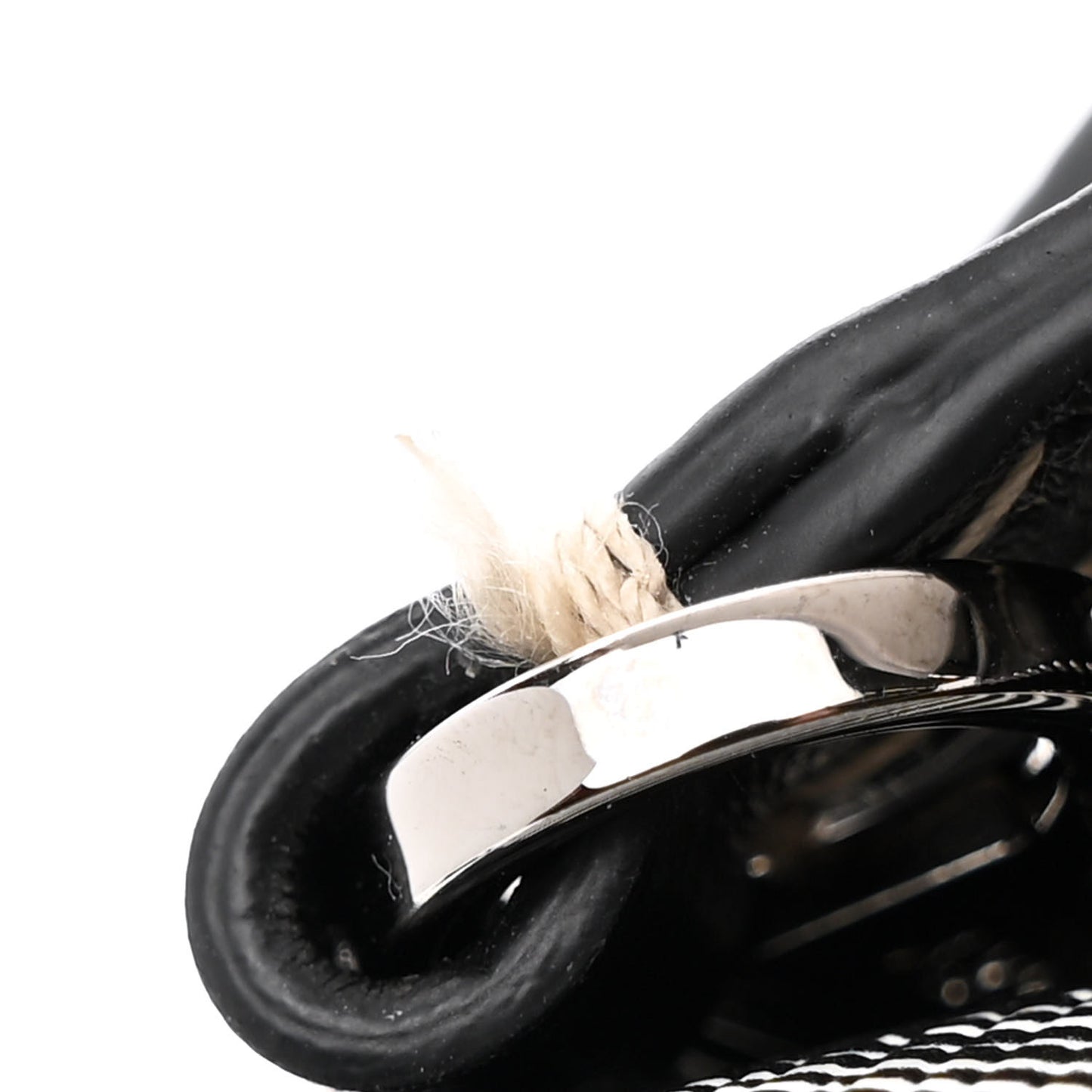 E-Canvas Calfskin Geometric Check Paddy Messenger Dark Birch Brown White