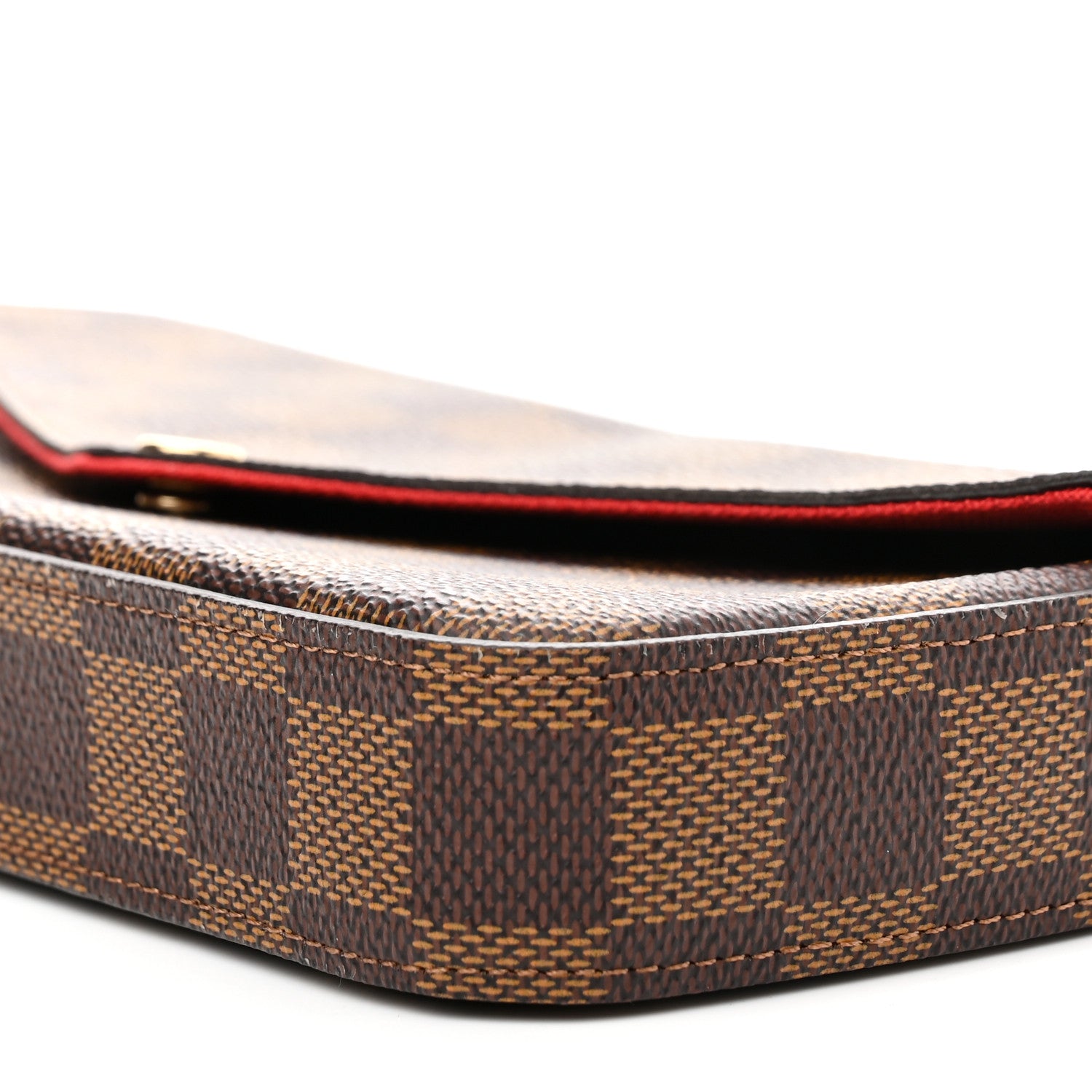 Louis Vuitton Damier Ebene Pochette Felicie Chain Wallet 10 of 12