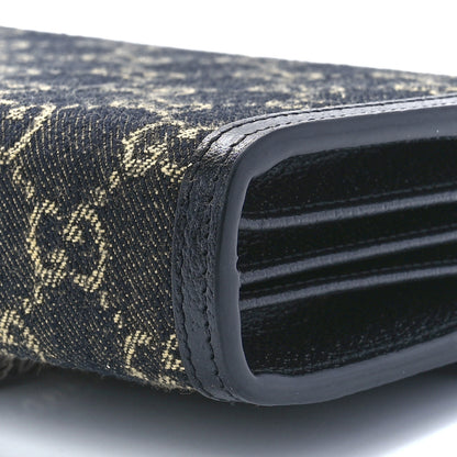 Gucci Jacquard Black Denim GG Monogram Mini Dionysus Chain Wallet Black Ivory 10 of 11