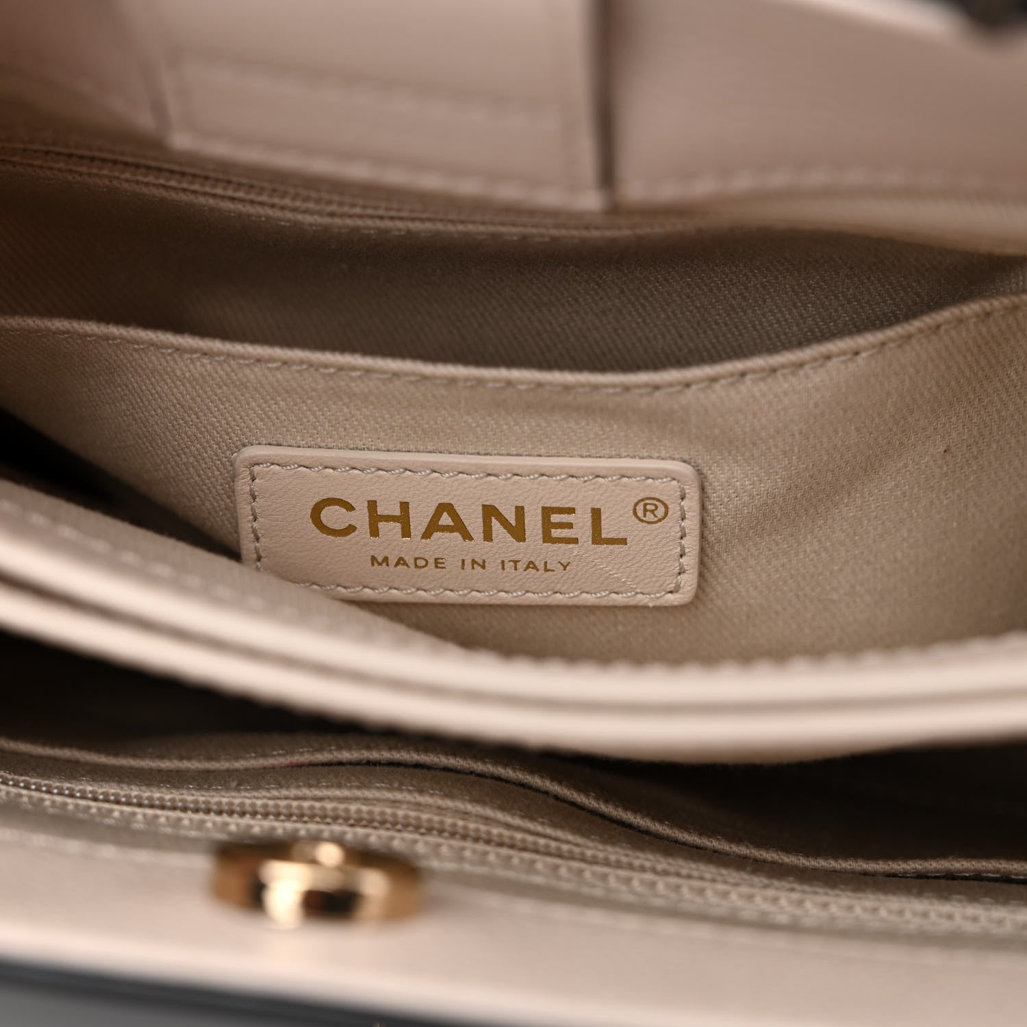 Chanel Grained Calfskin Mini Bi-Color Neo Executive Shopper Tote Black Beige 7 of 12
