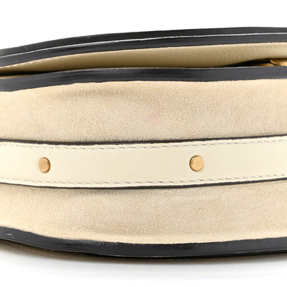 Chloe Calfskin Suede Small Nile Bracelet Bag Off White 10 of 18