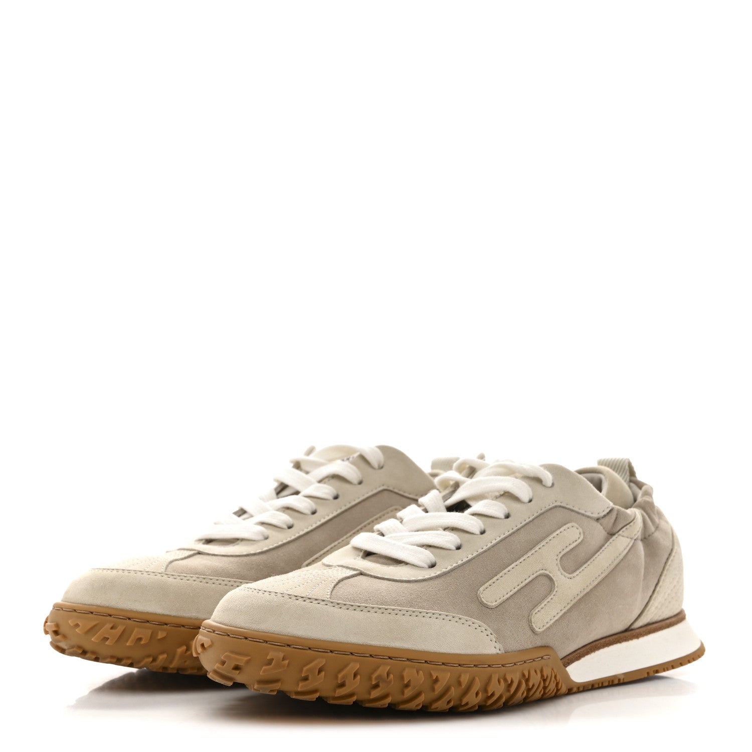 Hermes Suede Goatskin Jet Sneakers 37 Beige Esquisse Glaise 4 of 11