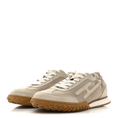 Hermes Suede Goatskin Jet Sneakers 37 Beige Esquisse Glaise 4 of 11