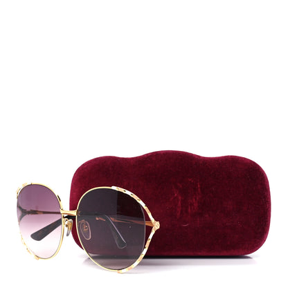 Gucci Metal Round Frame GG0595S Sunglasses Gold Brown 8 of 8