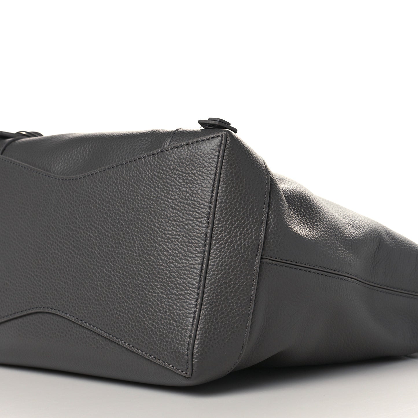 Grained Calfskin Silver Hardware Small Neo Classic Hobo Dark Grey
