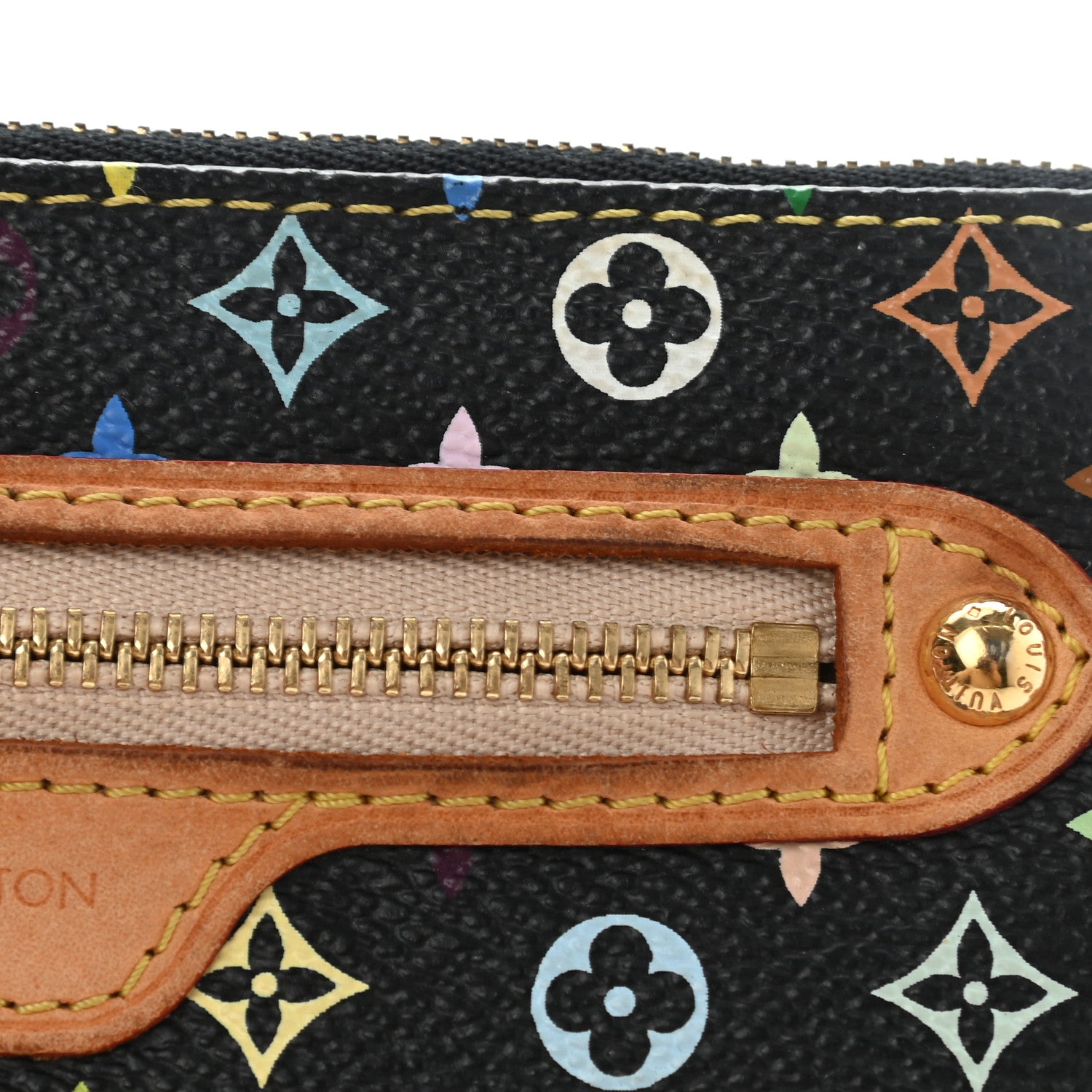Louis Vuitton Monogram Multicolor Pochette Plate MM Black 9 of 9