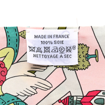 Hermes Silk Les Nouveaux Amoureux de Paris Twilly Rose Pale Vert Rose 4 of 7