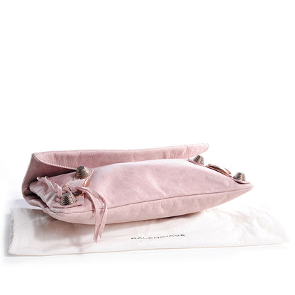 Balenciaga Agneau Giant 21 Rose Gold Hardware Envelope Clutch Bois de Rose 4 of 8