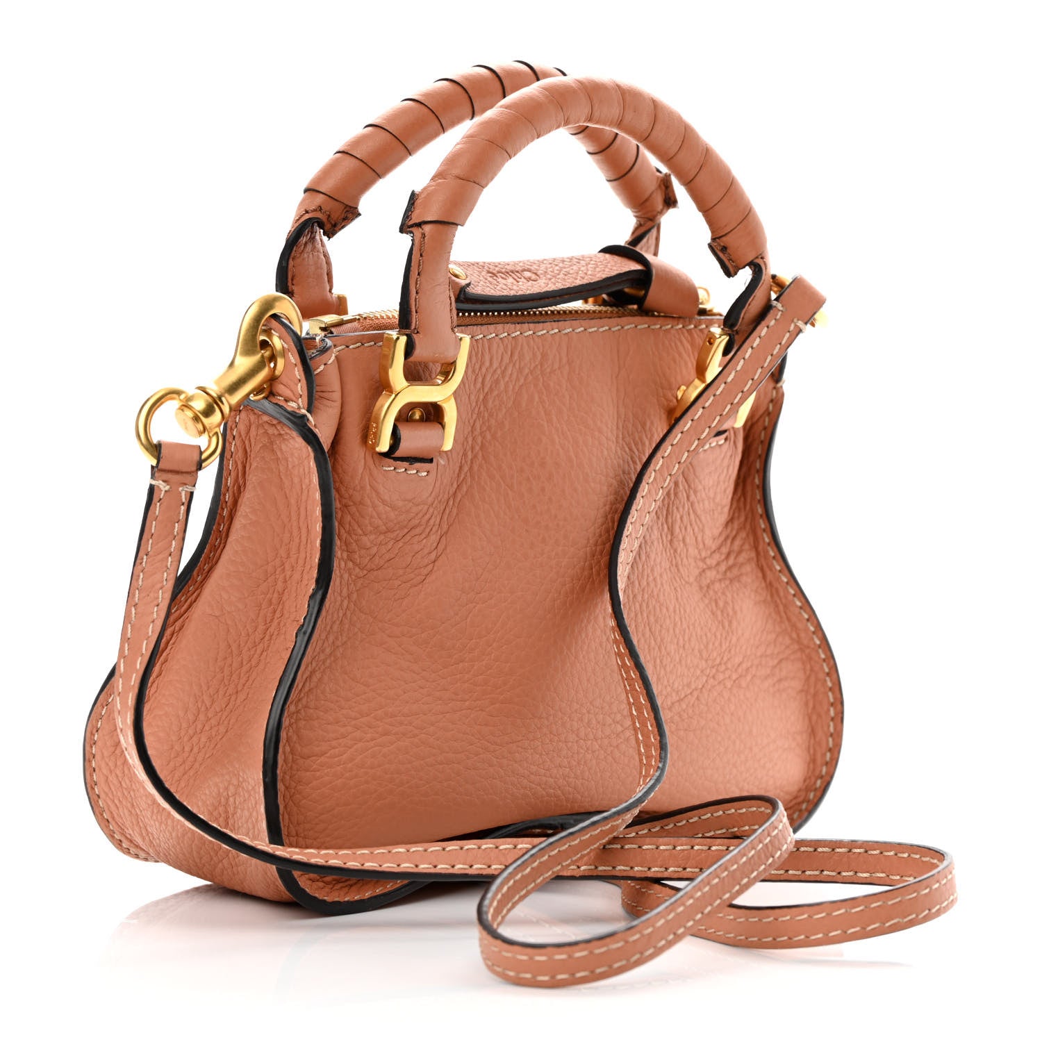 Chloe Calfskin Mini Marcie Satchel Muted Brown 3 of 12