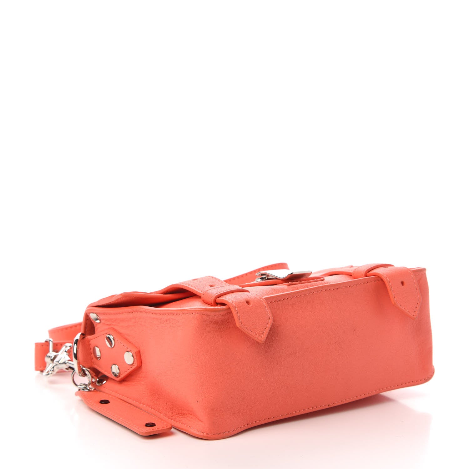 Proenza Schouler Lambskin PS1 Mini Pouch Messenger Bag Neon Coral 4 of 10