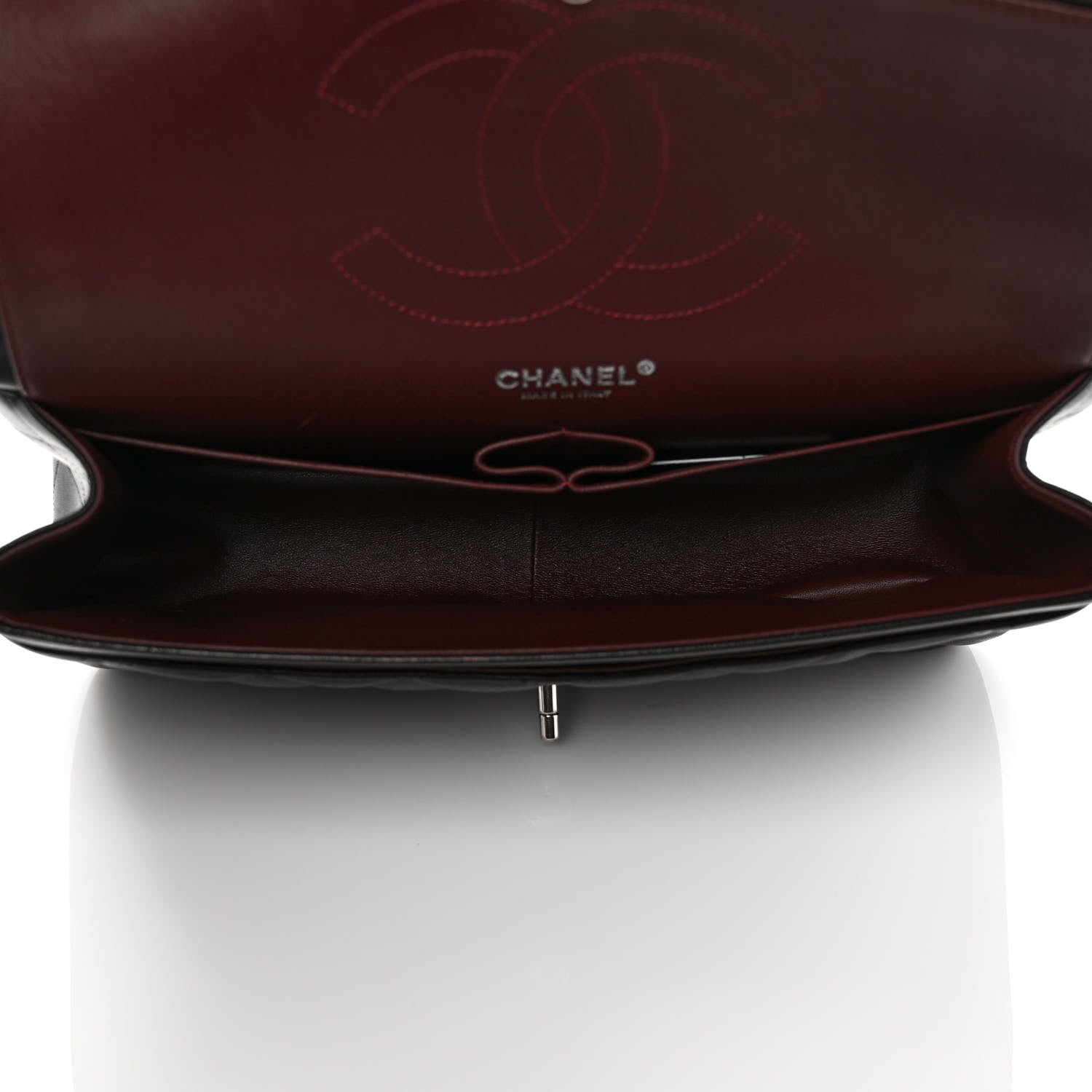 Chanel Lambskin Quilted Jumbo Double Flap Black 5 of 9