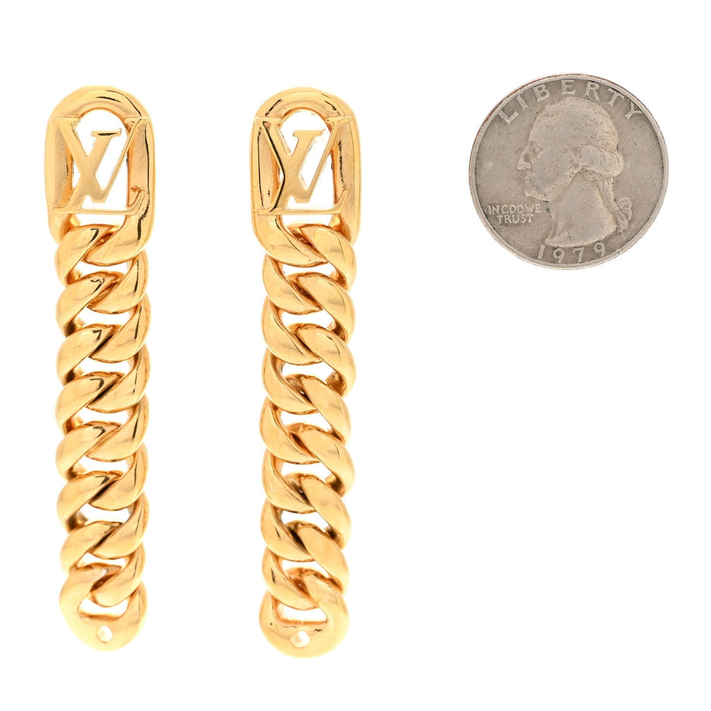 Metal LV Get Dressed Earrings Gold