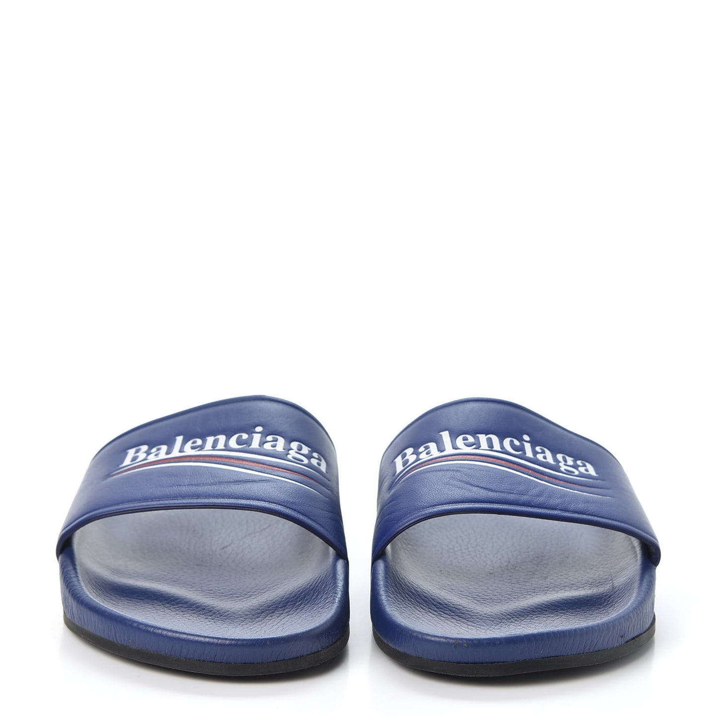 Nappa Political Campaign Logo Mens Pool Slide Sandals 41 Blue Ocean Blue White