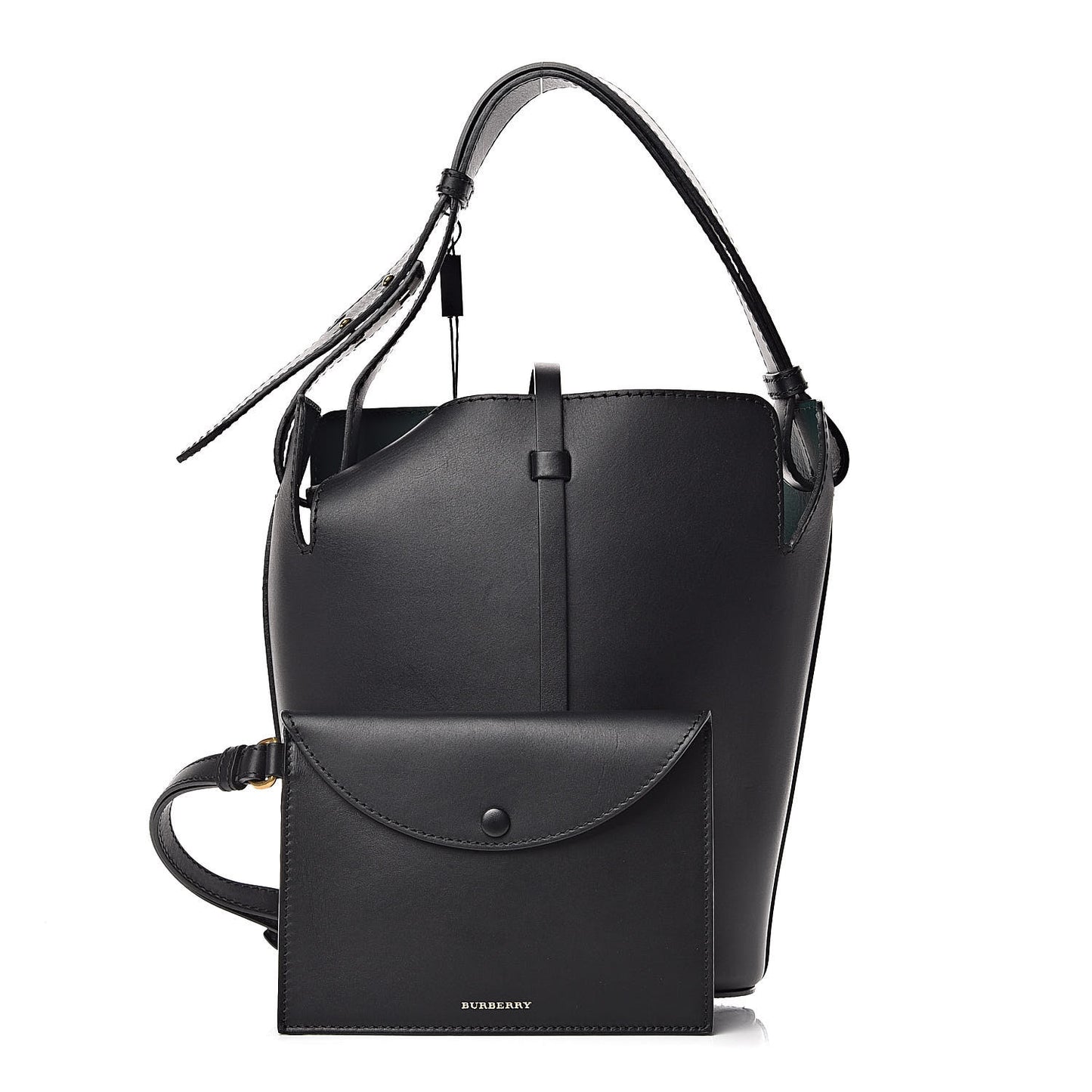 Supple Calfskin Medium Bucket Black