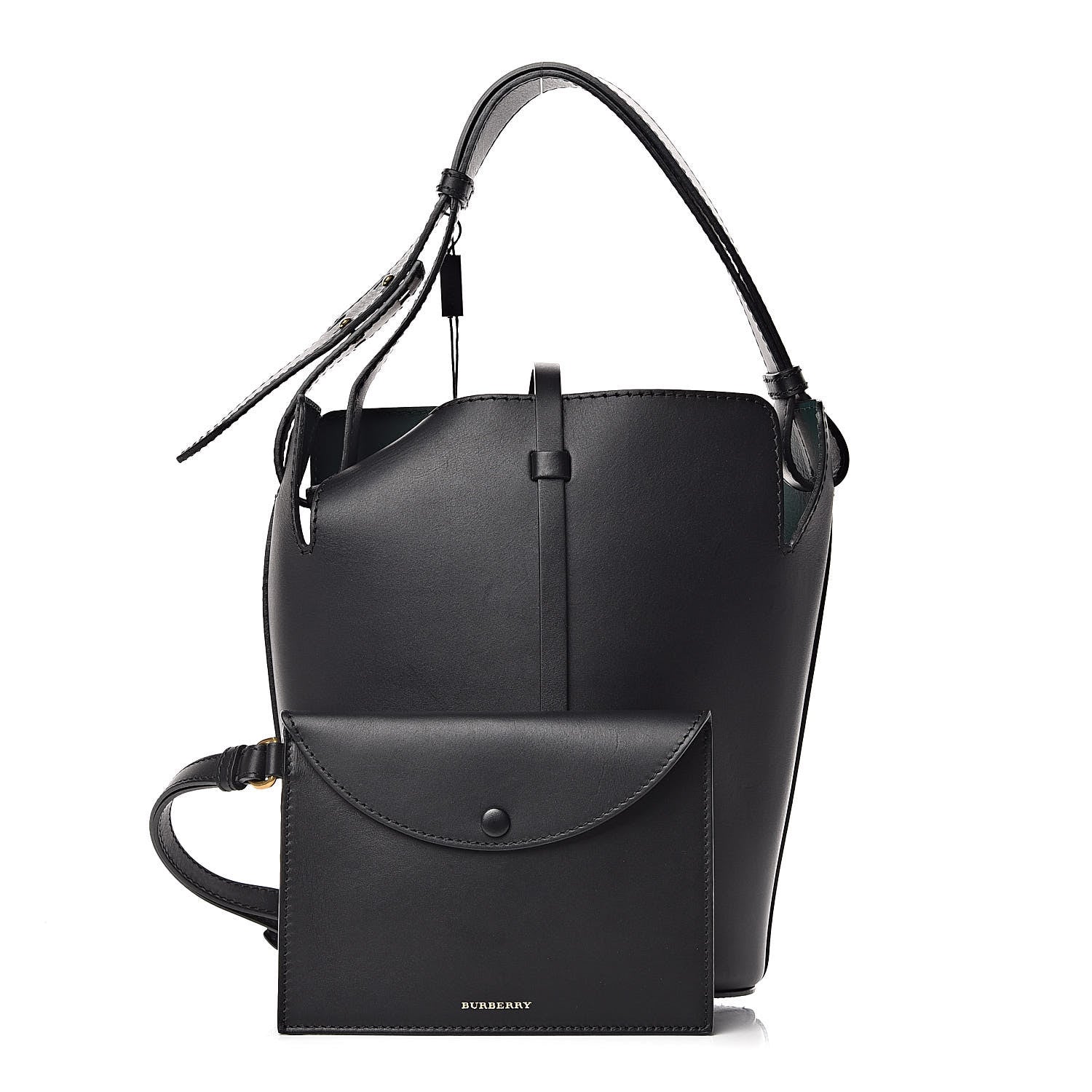 Burberry Supple Calfskin Medium Bucket Black 1 of 9