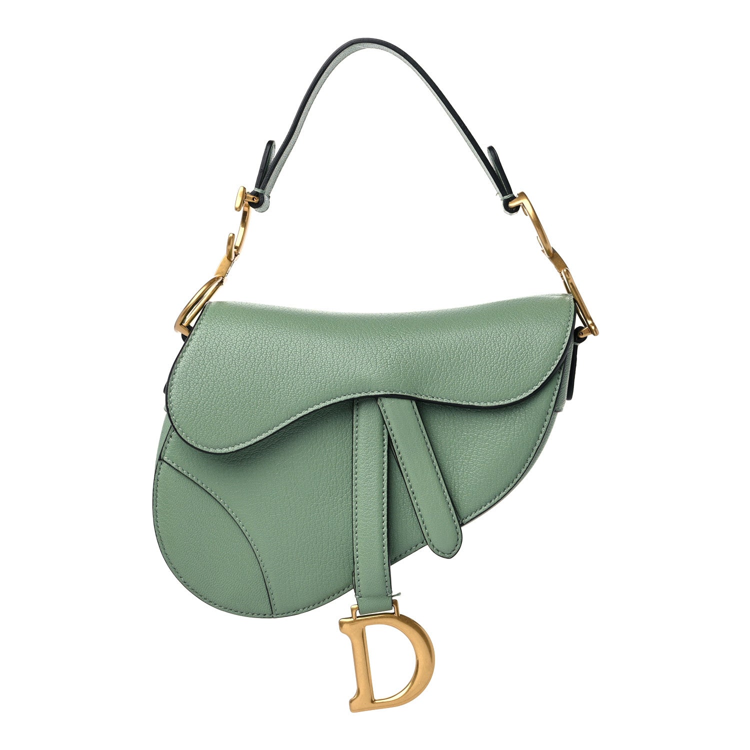 Christian Dior Calfskin Mini Saddle Bag Green 1 of 10