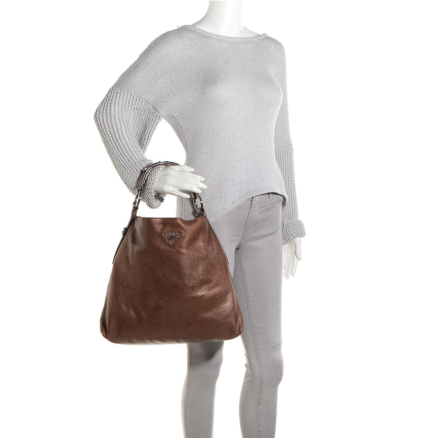 Prada Cervo Lux Hobo 2 of 11