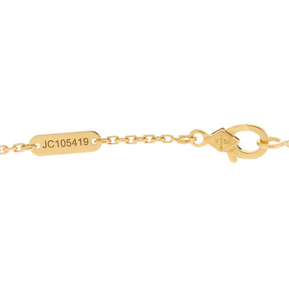 Van Cleef & Arpels 18K Yellow Gold Mother of Pearl Vintage Alhambra Pendant Necklace 4 of 6