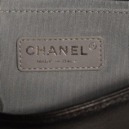 Chanel Metallic Calfskin Quilted Small Boy Flap Black 7 of 9