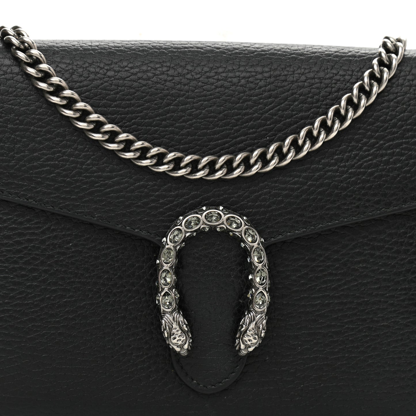 Calfskin Mini Dionysus Chain Wallet Black