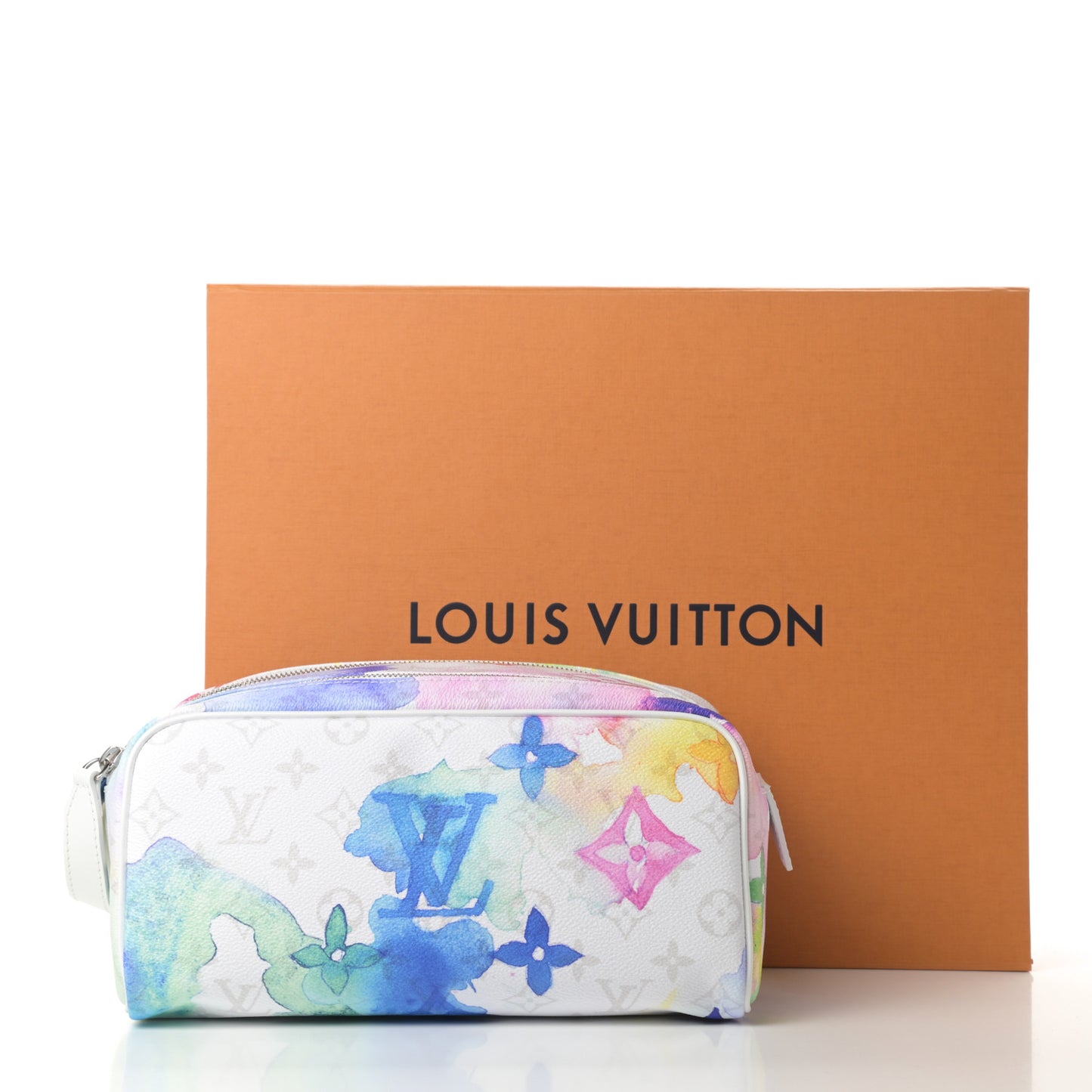 Monogram Watercolor Dopp Kit Toilet Pouch Multicolor