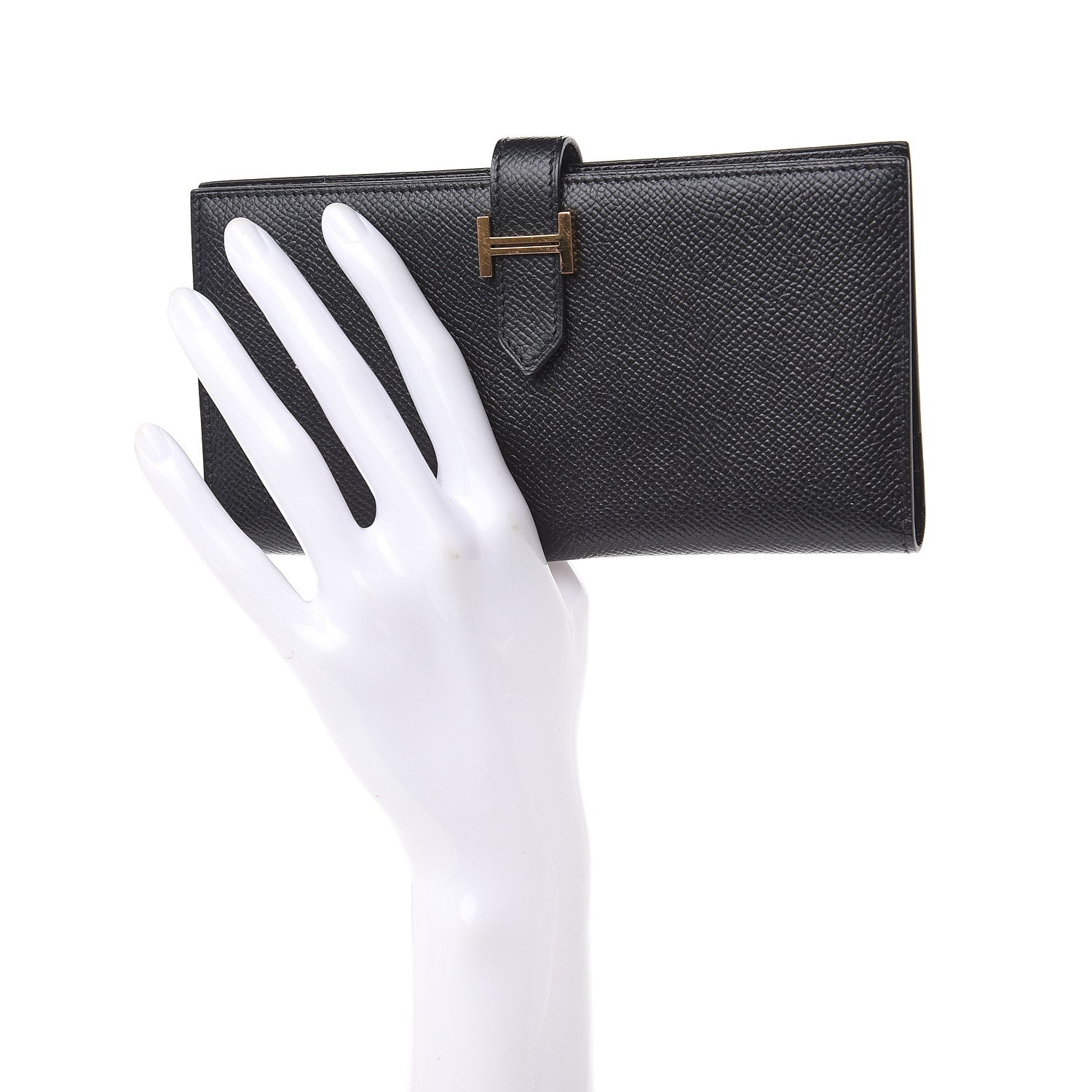 Hermes Epsom Bearn Gusset Wallet Black 2 of 8