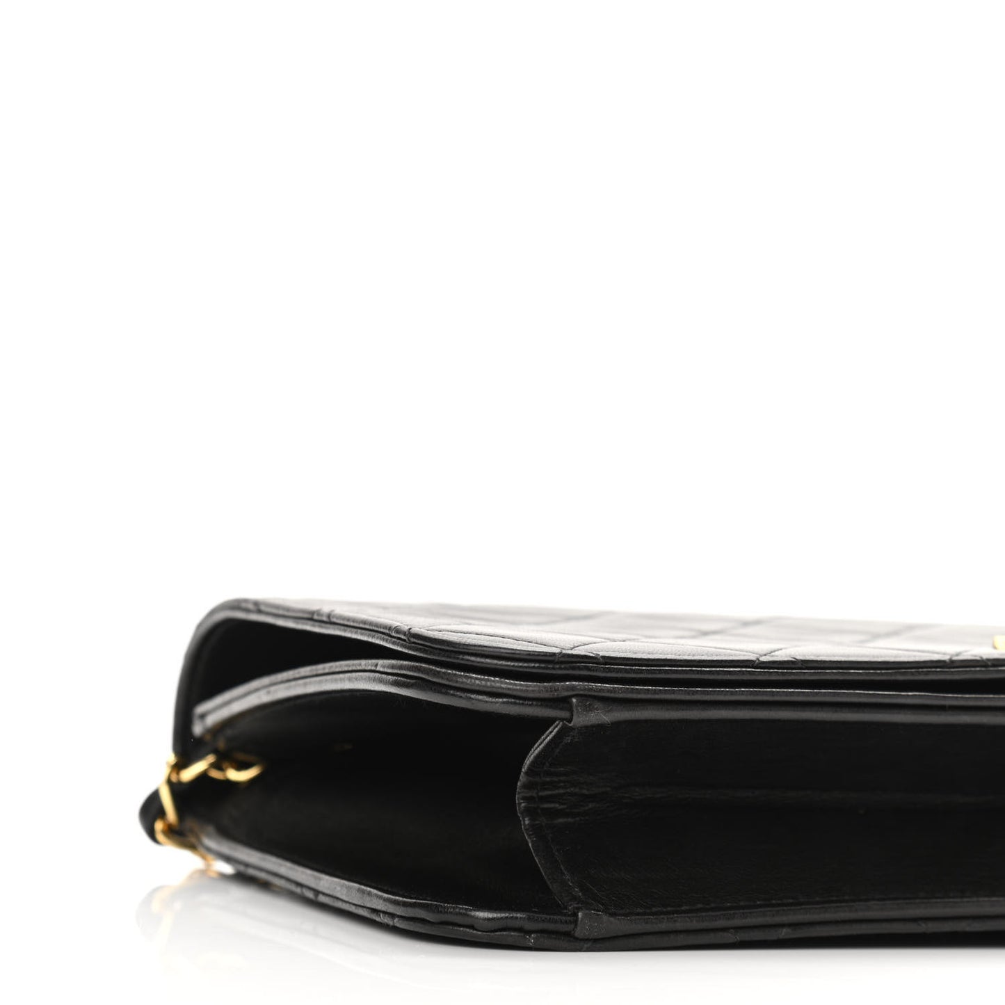 Lambskin Quilted Small Single Flap Black