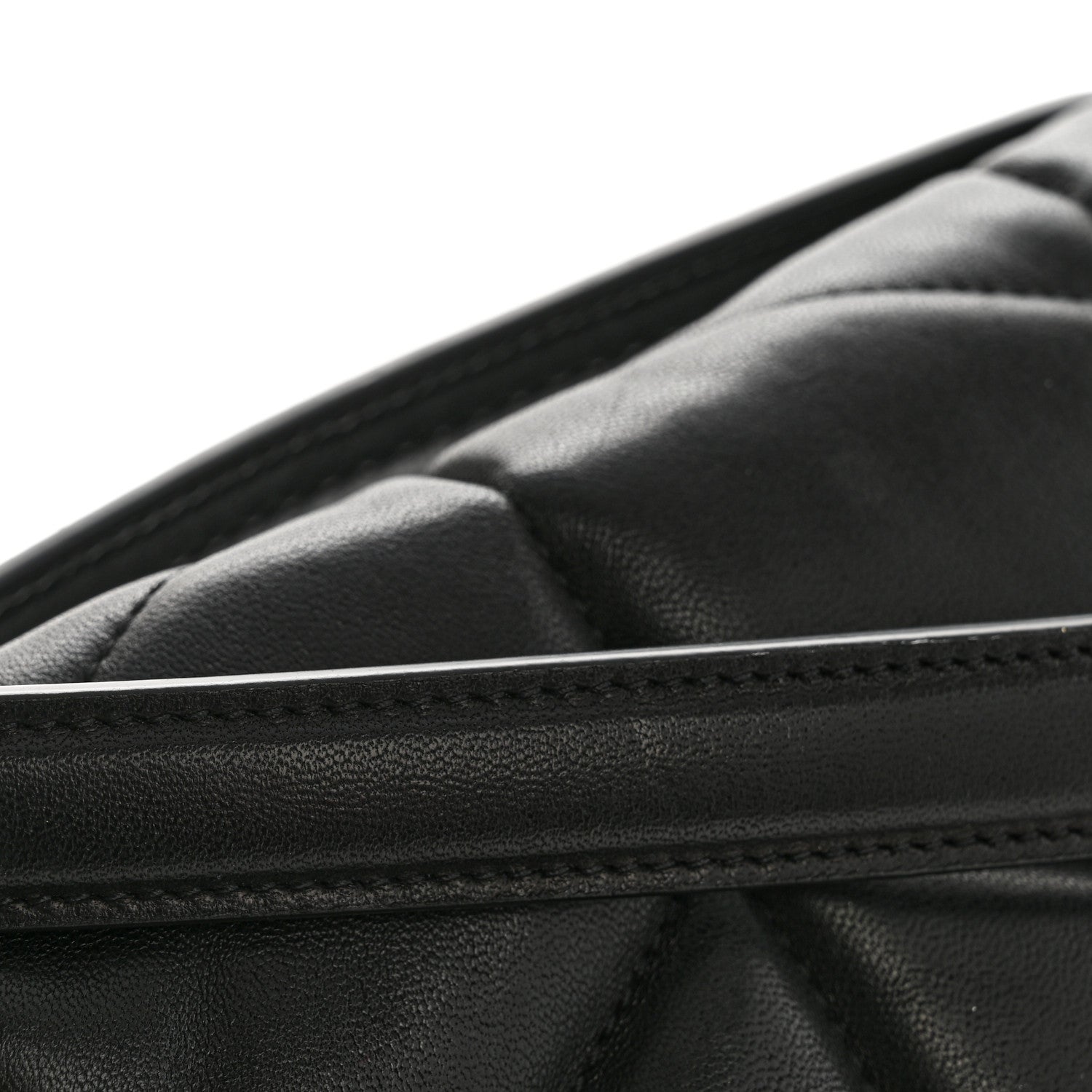 Saint Laurent Lambskin Quilted Monogram Monochrome Small Loulou Puffer Chain Satchel Black 14 of 15