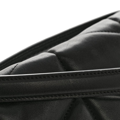 Saint Laurent Lambskin Quilted Monogram Monochrome Small Loulou Puffer Chain Satchel Black 14 of 15