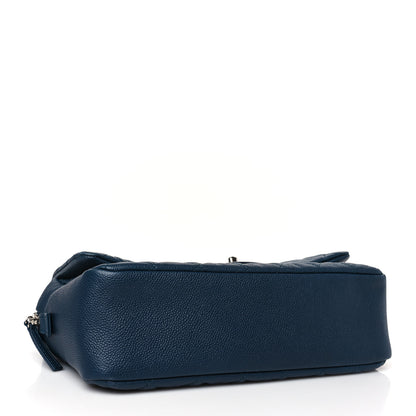 Chanel Caviar Quilted Jumbo Easy Flap Blue 4 of 10