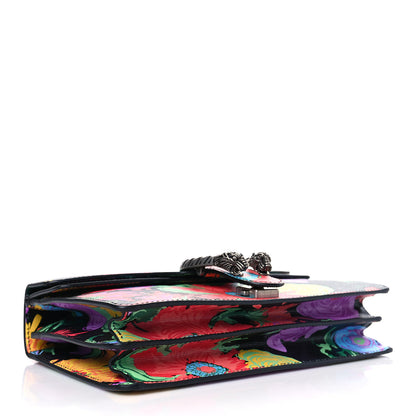 Gucci X KEN SCOTT New Shangai Calfskin Jenny Floral Print Small Dionysus Shoulder Bag Black Pink 4 of 9