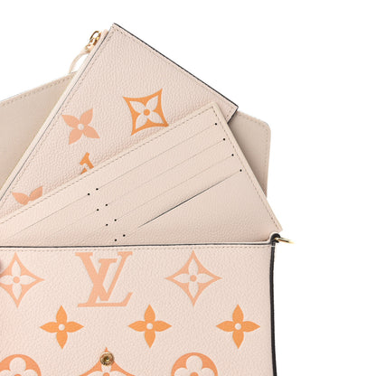 Louis Vuitton Empreinte Monogram Giant By The Pool Felicie Pochette Chain Wallet Cream Saffron 7 of 11