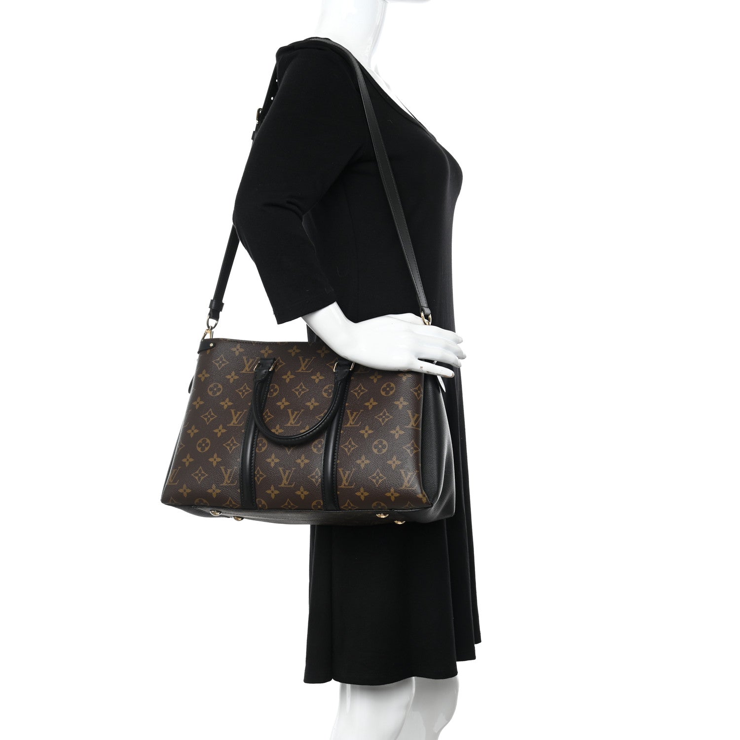 Louis Vuitton Monogram Soufflot MM Black 2 of 11