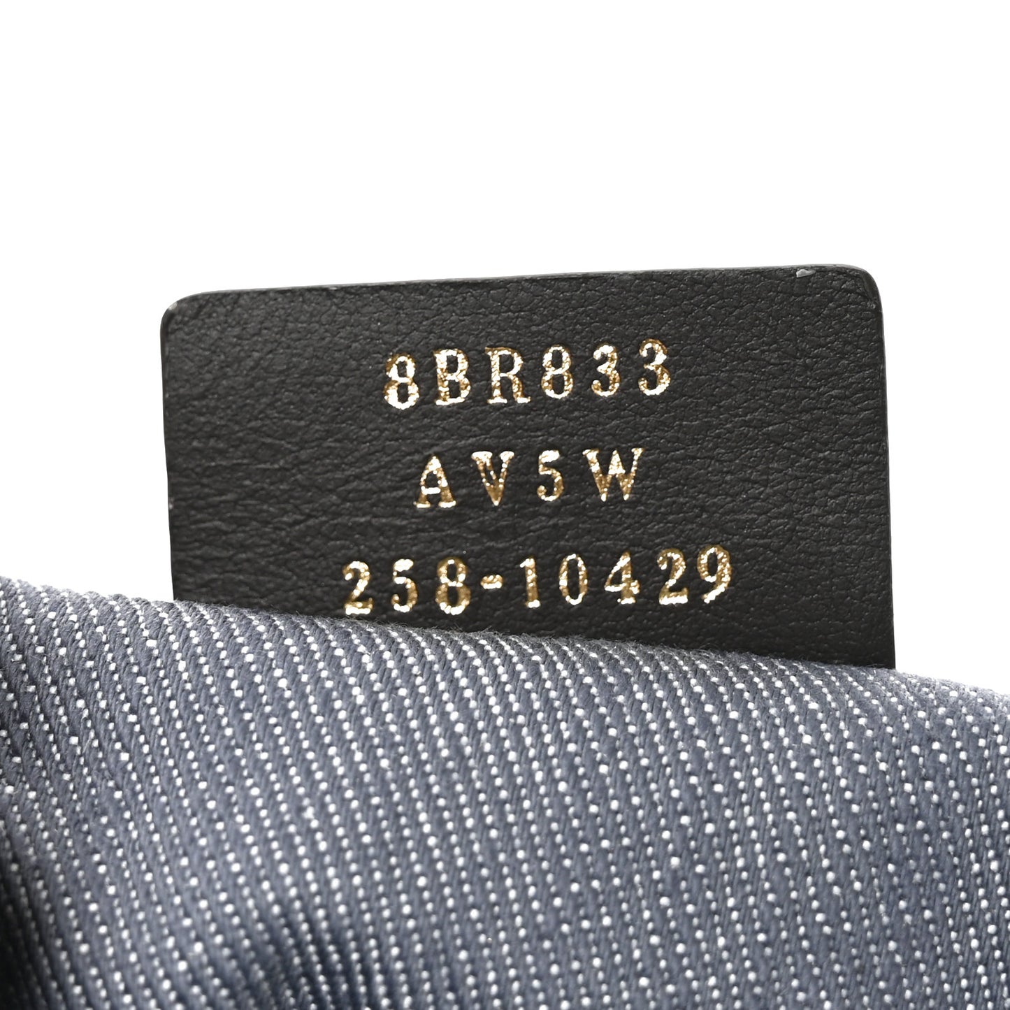 Denim Effect Fabric Jacquard FF Vitello Grace Medium Mamma Baguette Blue