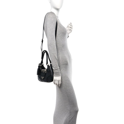 Prada Nappa Soft Padded Re-Edition 2002 Moon Bag Black 3 of 9
