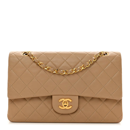 Chanel Lambskin Quilted Medium Double Flap Beige 1 of 13