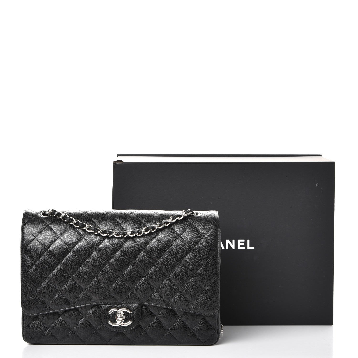 Chanel Caviar Quilted Maxi Double Flap Black 9 of 9