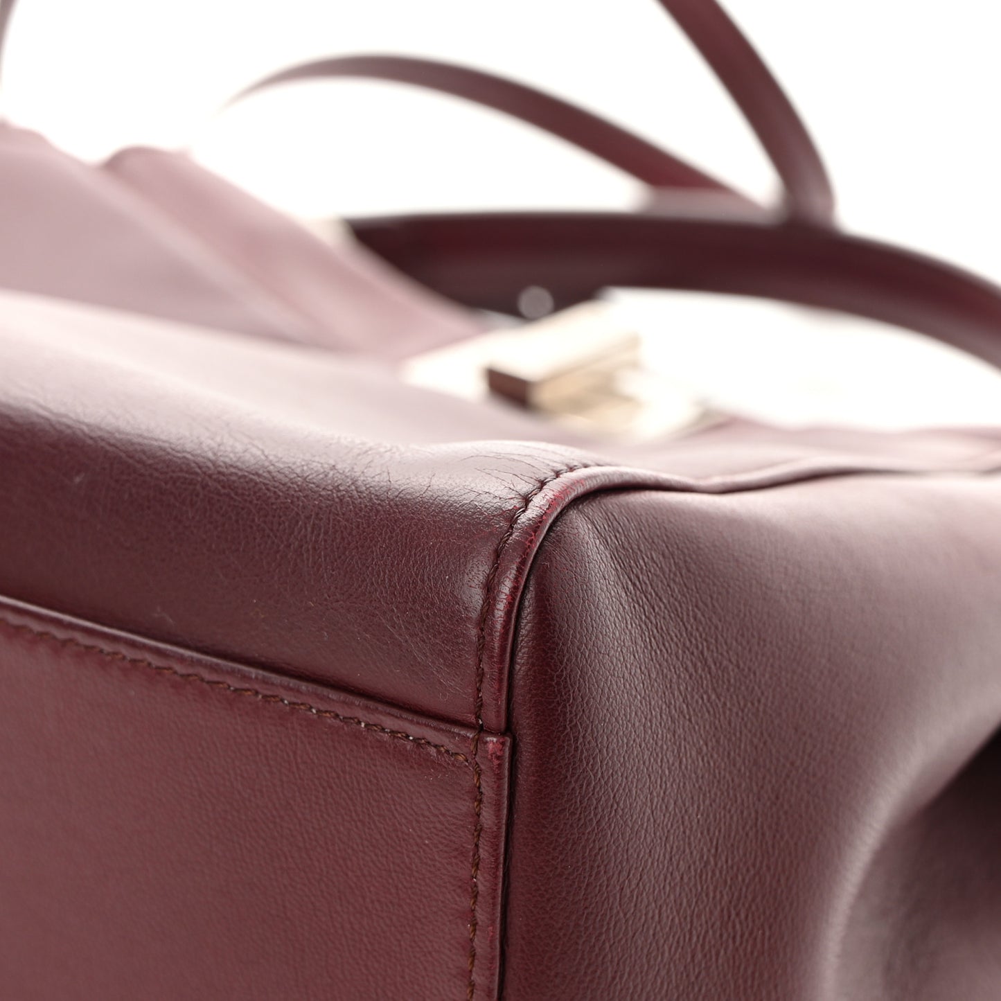 Nappa Mini Peekaboo Iconic Satchel Bordeaux