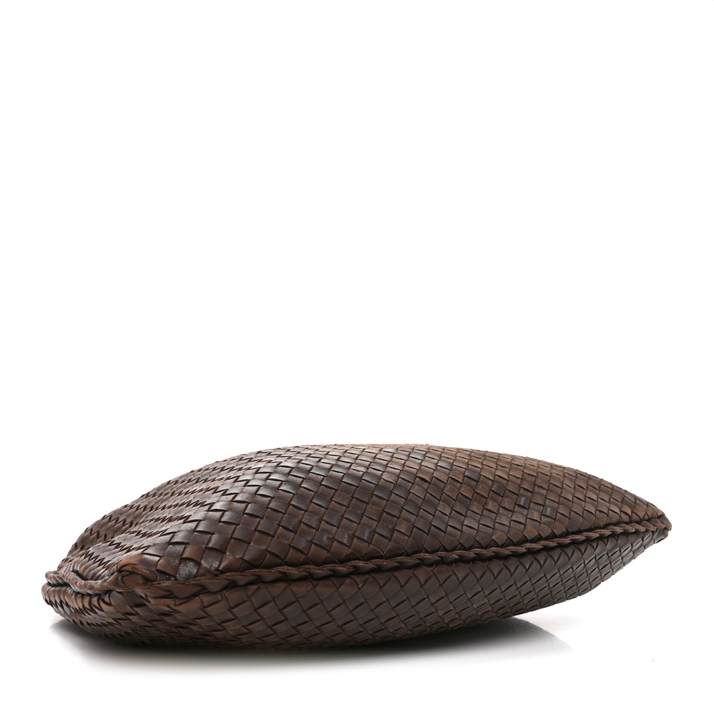 Nappa Intrecciato Large Veneta Hobo Ebano