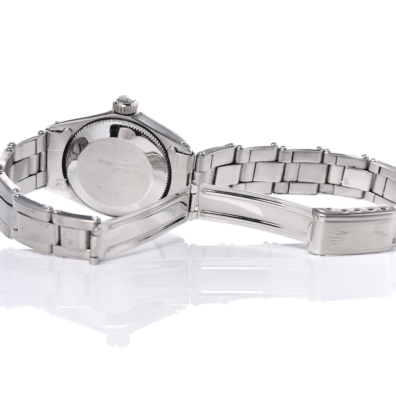 Rolex Stainless Steel 25mm Oyster Perpetual Watch Silver 6618 7 of 8