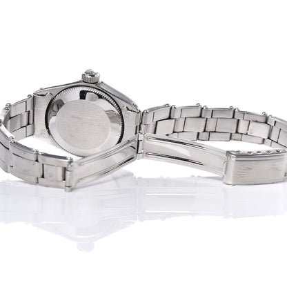 Rolex Stainless Steel 25mm Oyster Perpetual Watch Silver 6618 7 of 8