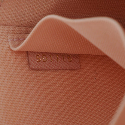 Louis Vuitton Damier Azur Pochette Felicie Chain Wallet Rose Ballerine 7 of 7